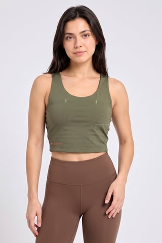 Adidas x Hermanos Women Sportswear Fit Sleeveless Running Tank Top, Olive