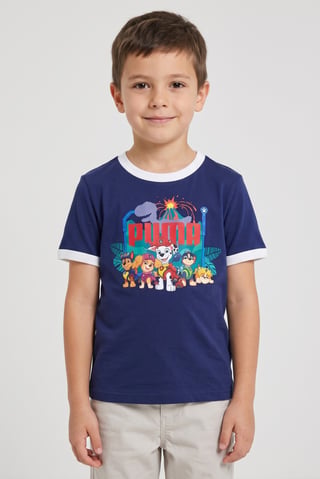 Puma x Paw Patrol Kids Boy Sportswear Fit Short Sleeve Outdoor T-shirt, Navy