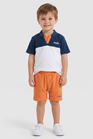 Toddlers Boy 2 Pcs Brand Logo Polo Shirt And Shorts Set, Multicolor