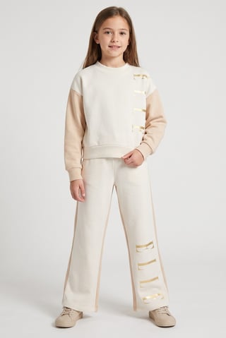 Kids Girl 2 Pcs Long Sleeve Top And Pants Set, Multicolor