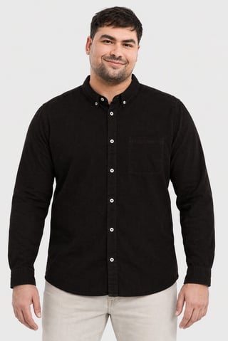 Men Regular Fit Long Sleeve Textured Casual Shirt, Chocolate Brown
