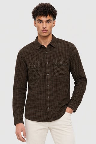 Men Regular Fit Long Sleeve Checkered Casual Shirt, Multicolor