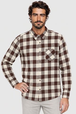 Men Regular Fit Plaid Long Sleeve Casual Shirt, Multicolor