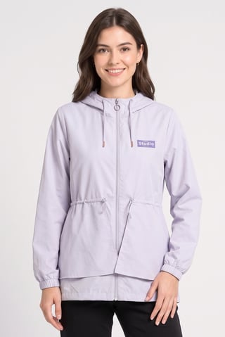 Women Sportswear Fit Outdoor Windbreaker Jacket, Lavender