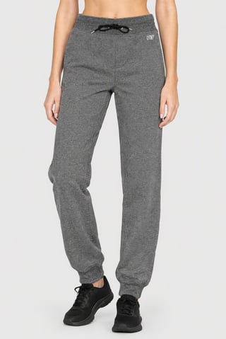 Women Sportswear Fit Brand Logo Outdoor Sweatpants, Heather Grey