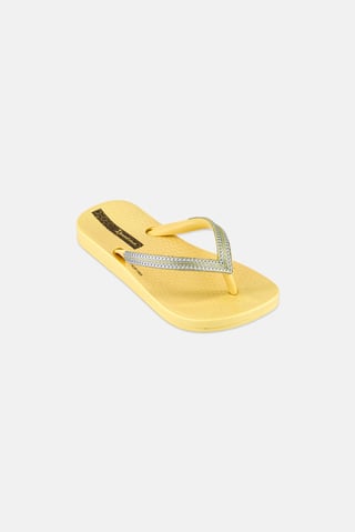 Toddlers Girl Meshi Slip On Slippers, Yellow