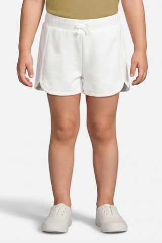 Toddlers Girl Plain Basic Shorts, White