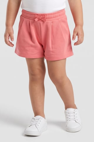 Toddlers Girl Plain Basic Shorts, Pink