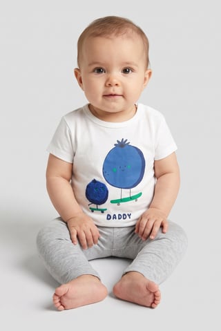 Toddlers Girl Graphic Print Short Sleeve Top, White
