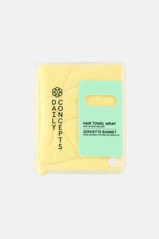 Daily Hair Towel Wrap Reduces Frizz and Drying, Yellow