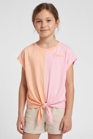 Kids Girl Sportswear Fit Short Sleeve Training Crop Top, Multicolor