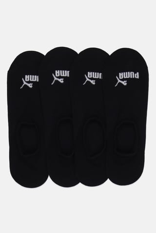Men 4 Pairs Brand Logo High Cut Crew Socks, Black