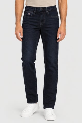 Tommy Hilfiger Jeans Men Slim Fit Embroidered Logo Stretchable Jeans, Navy