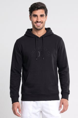 Men Sportwear Fit Long Sleeve Outdoor Hoodie, Black