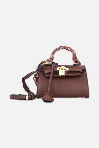 Women Brand Logo Cross Body Bag, Brown
