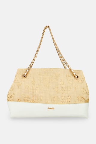 Women Brand Logo Shoulder Bag, Multicolor