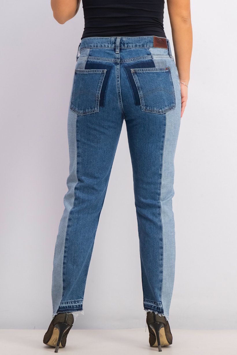 Hilfiger Denim Women Slim Fit High Rise Two-Toned Jeans, Blue