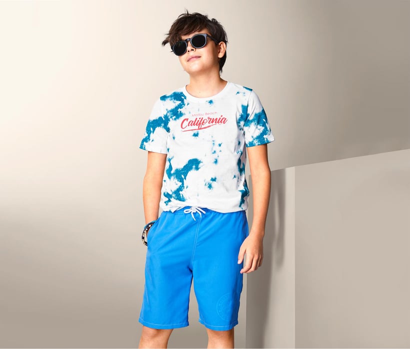 Big Boys T-shirt, Blue and White