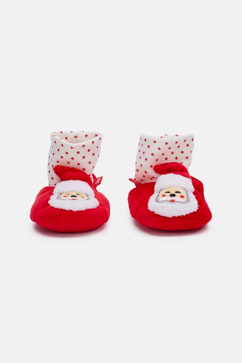 Toddlers Boy Christmas Santa Ankle Boots, Red
