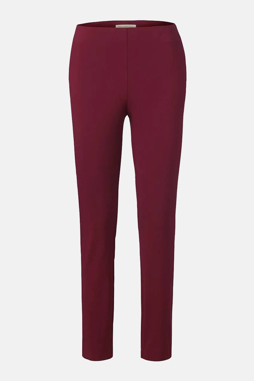 Women Regular Fit Stretchable Plain Pants, Red