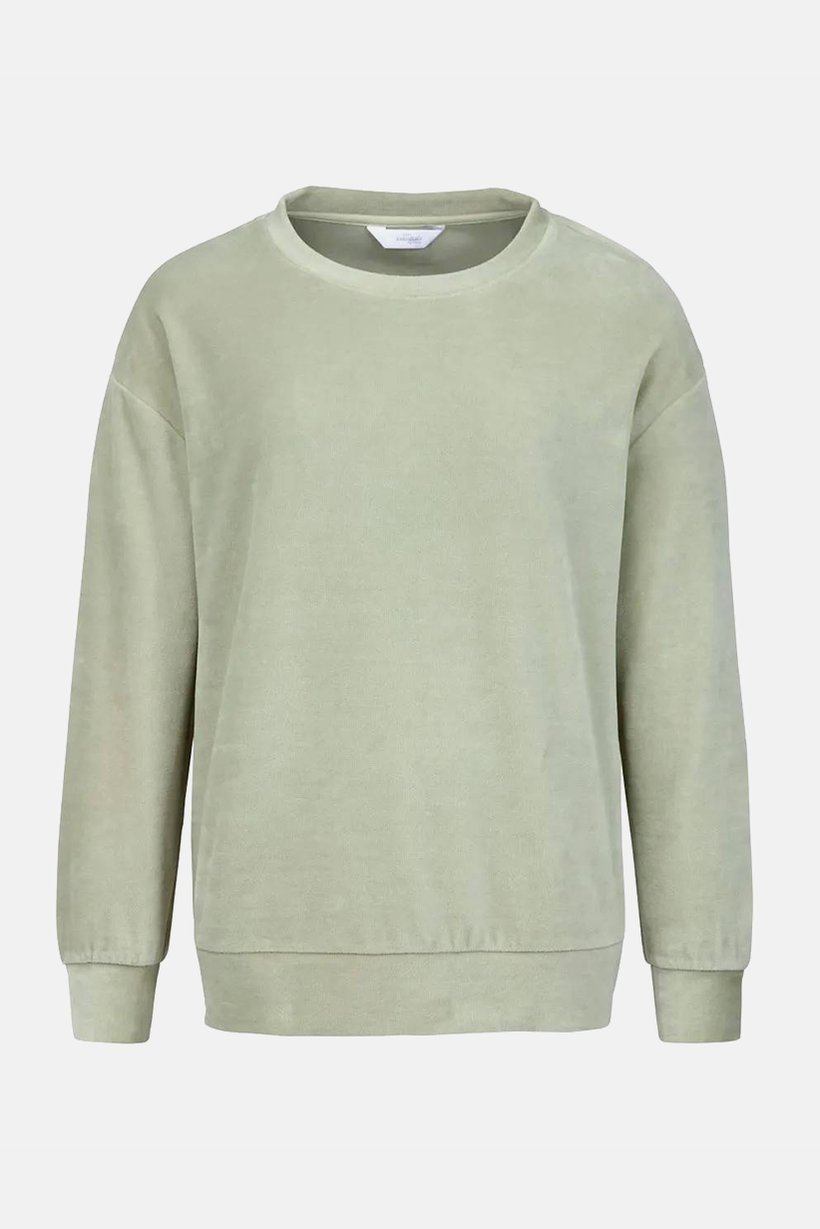 Women Crew Neck Textured Sweater, Light Green
