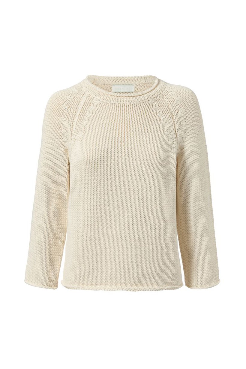 Women Textured Long Sleeve Sweater, Beige