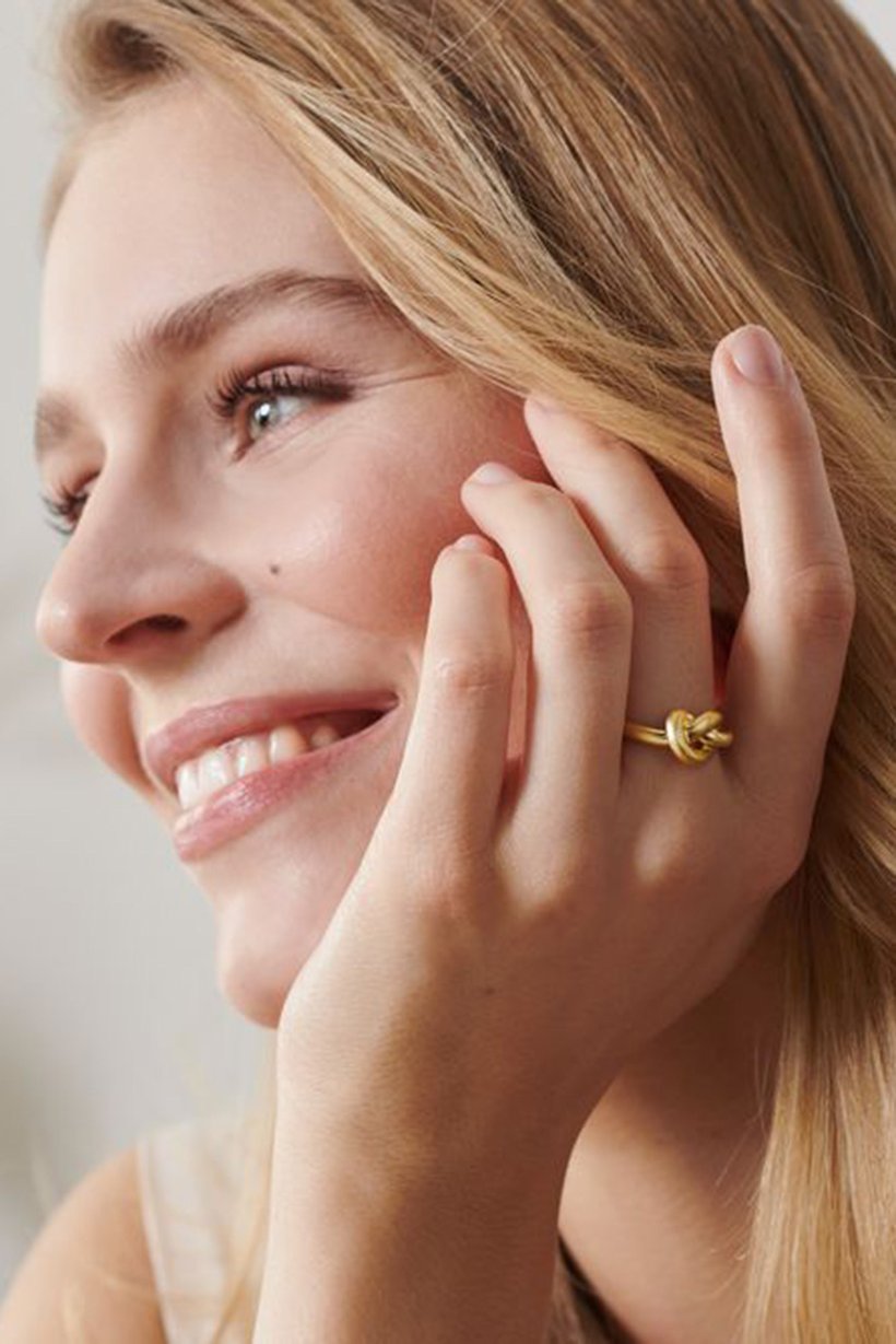 Women Knot Gold Ring, Gold