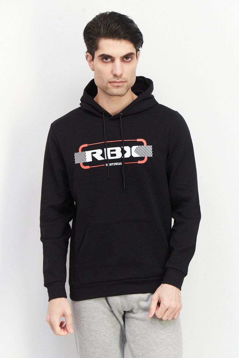 Men Sportswear Fit Long Sleeves Training Sweatshirt, Black Combo