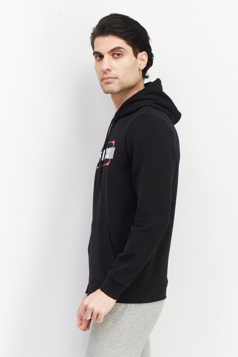 Men Sportswear Fit Long Sleeves Training Sweatshirt, Black Combo