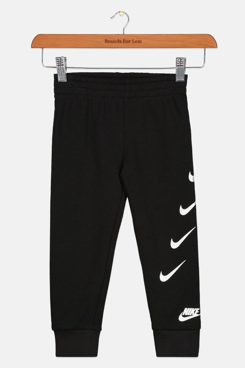 Toddlers Girl Brand Logo Jogger Pants, Black
