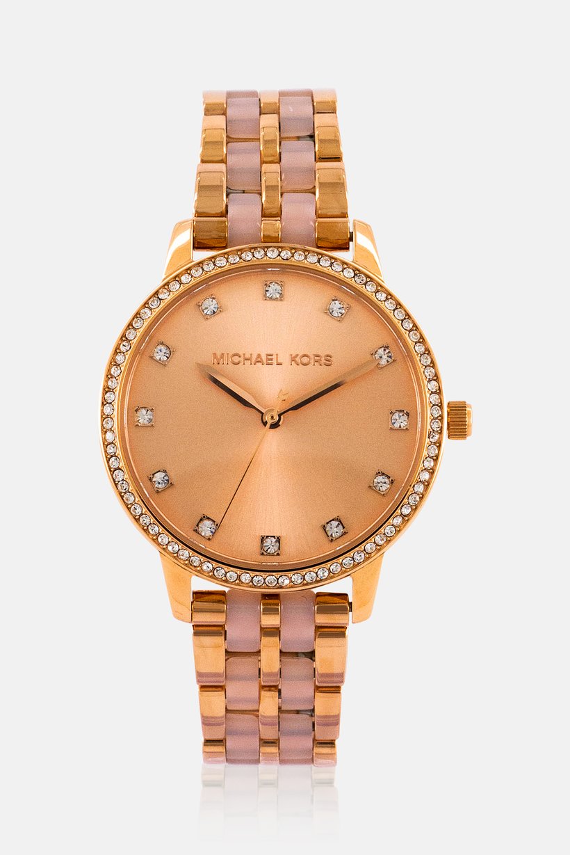 Buy Michael Kors Women MK4396 Analog Gold Dial Watch, Rose Gold Online ...