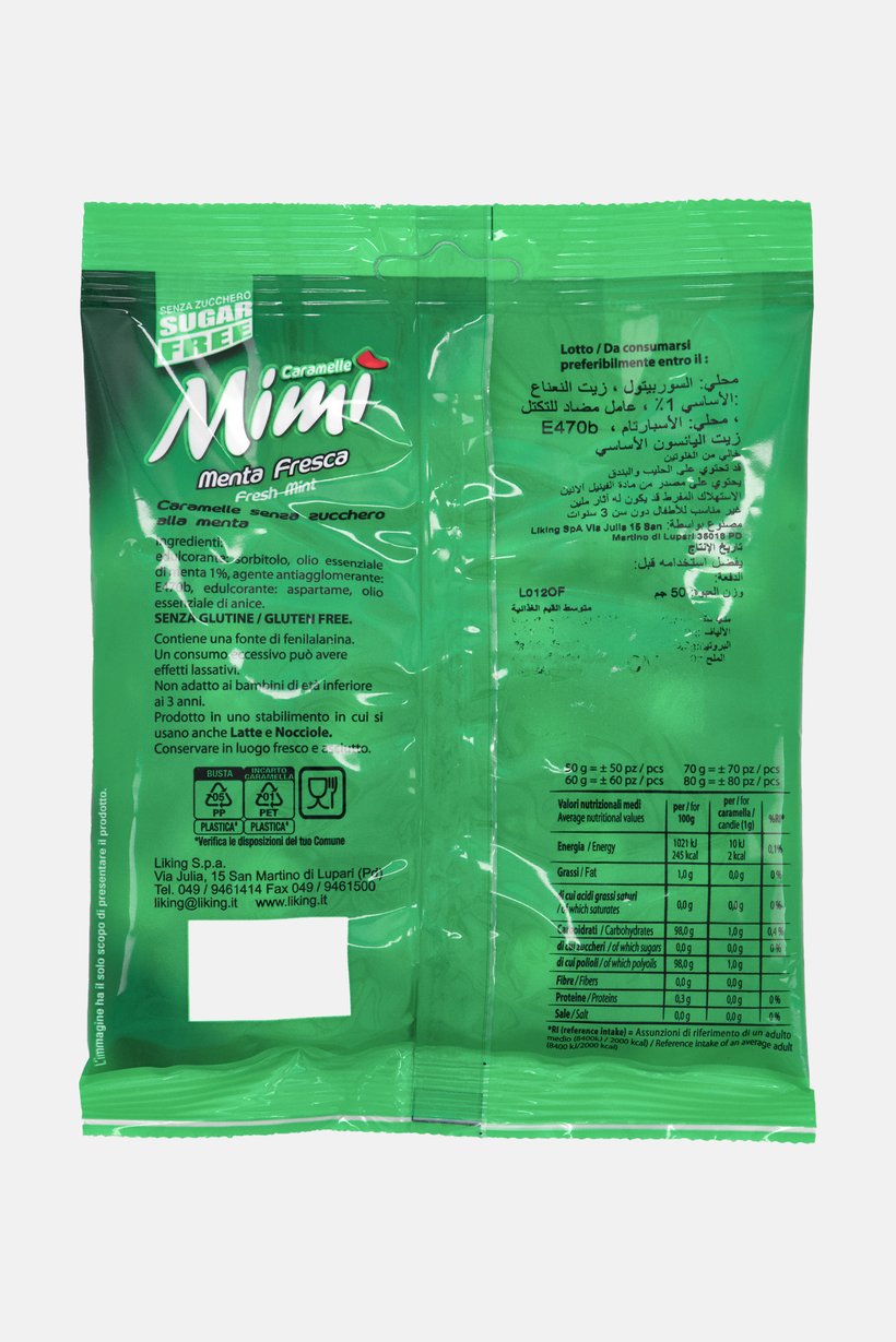Buy Liking Caramelle Mimi Fresh Mint Sugar Free Candies, 50 g Online ...