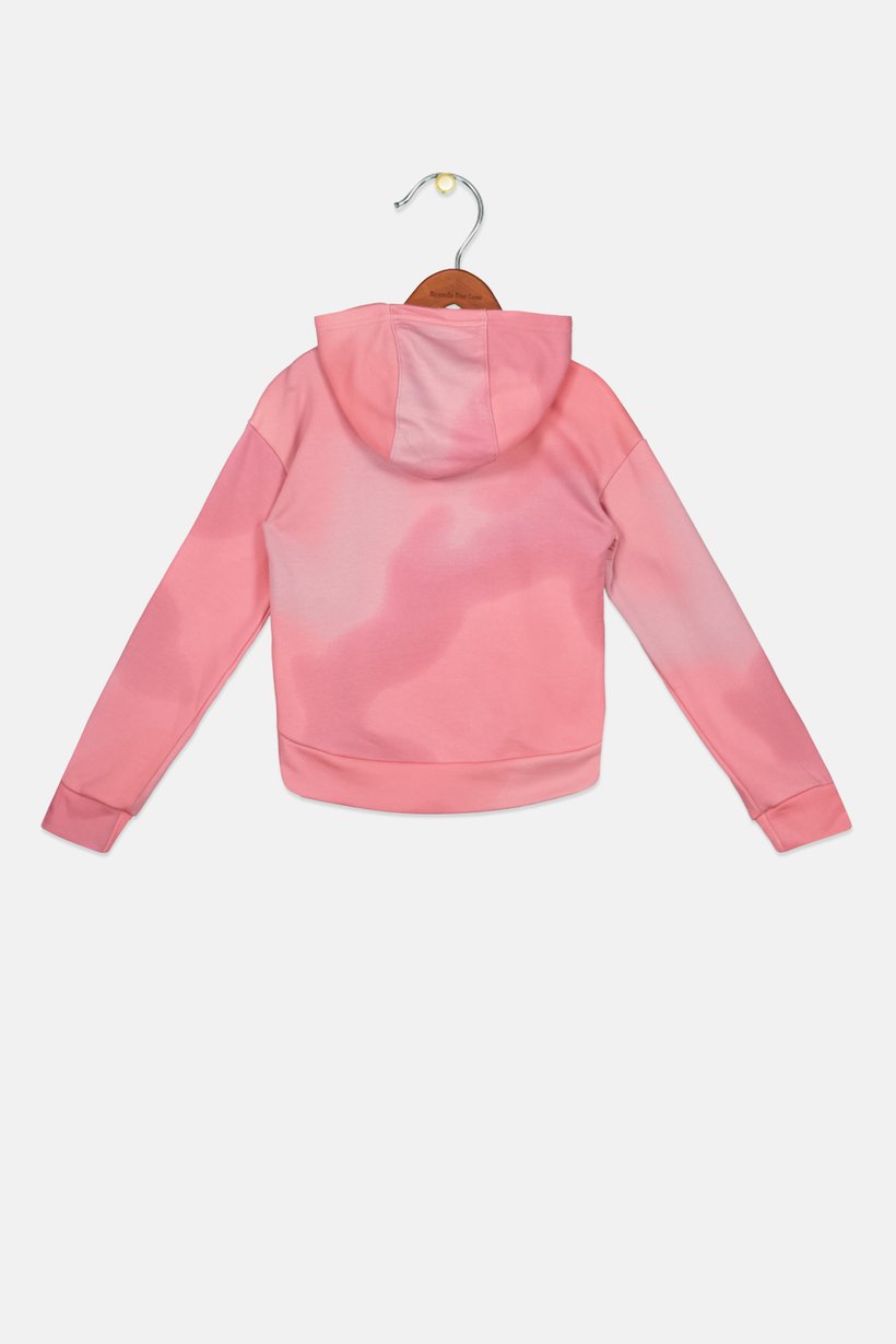 Kids Girl Sportswear Fit Brand logo Outdoor Sweatshirt, Pink