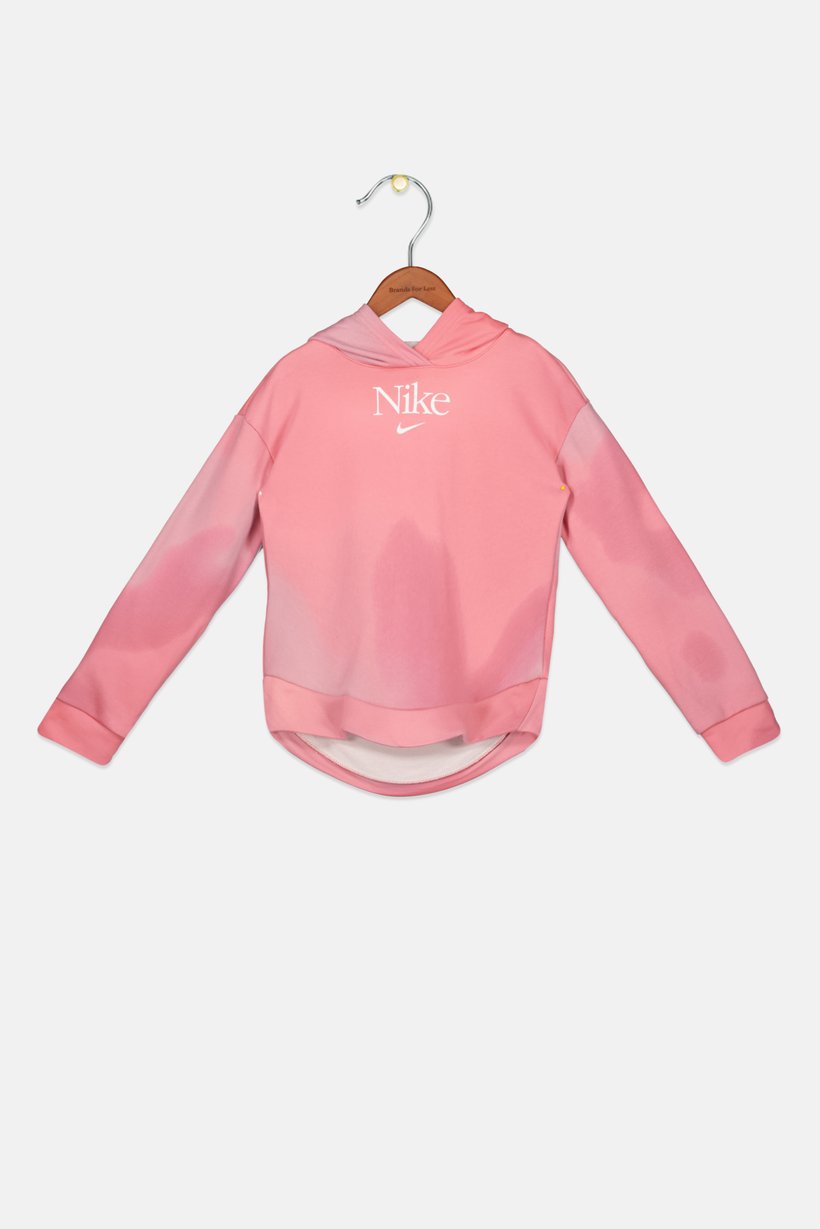 Kids Girl Sportswear Fit Brand logo Outdoor Sweatshirt, Pink