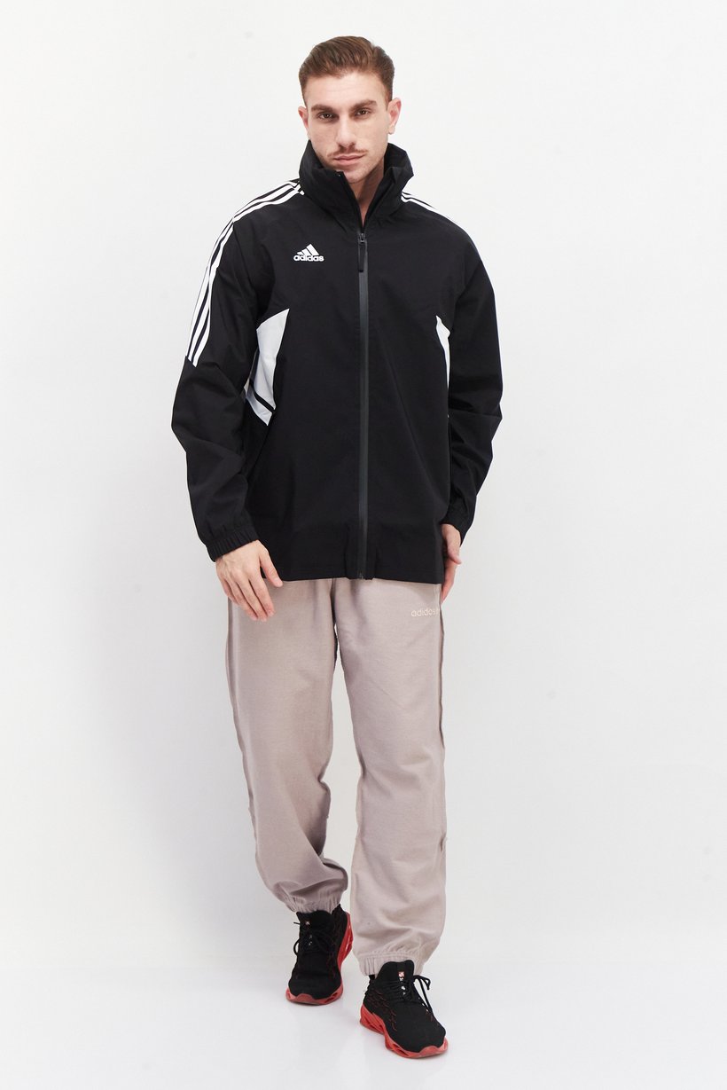 Men Sportswear Fit Brand Logo Training Jacket, Black