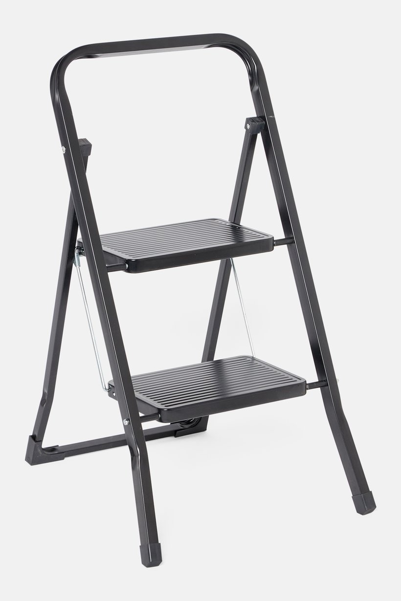 Buy Farberware 2 Step Foldable Metal Ladder, Black Online | Brands For Less