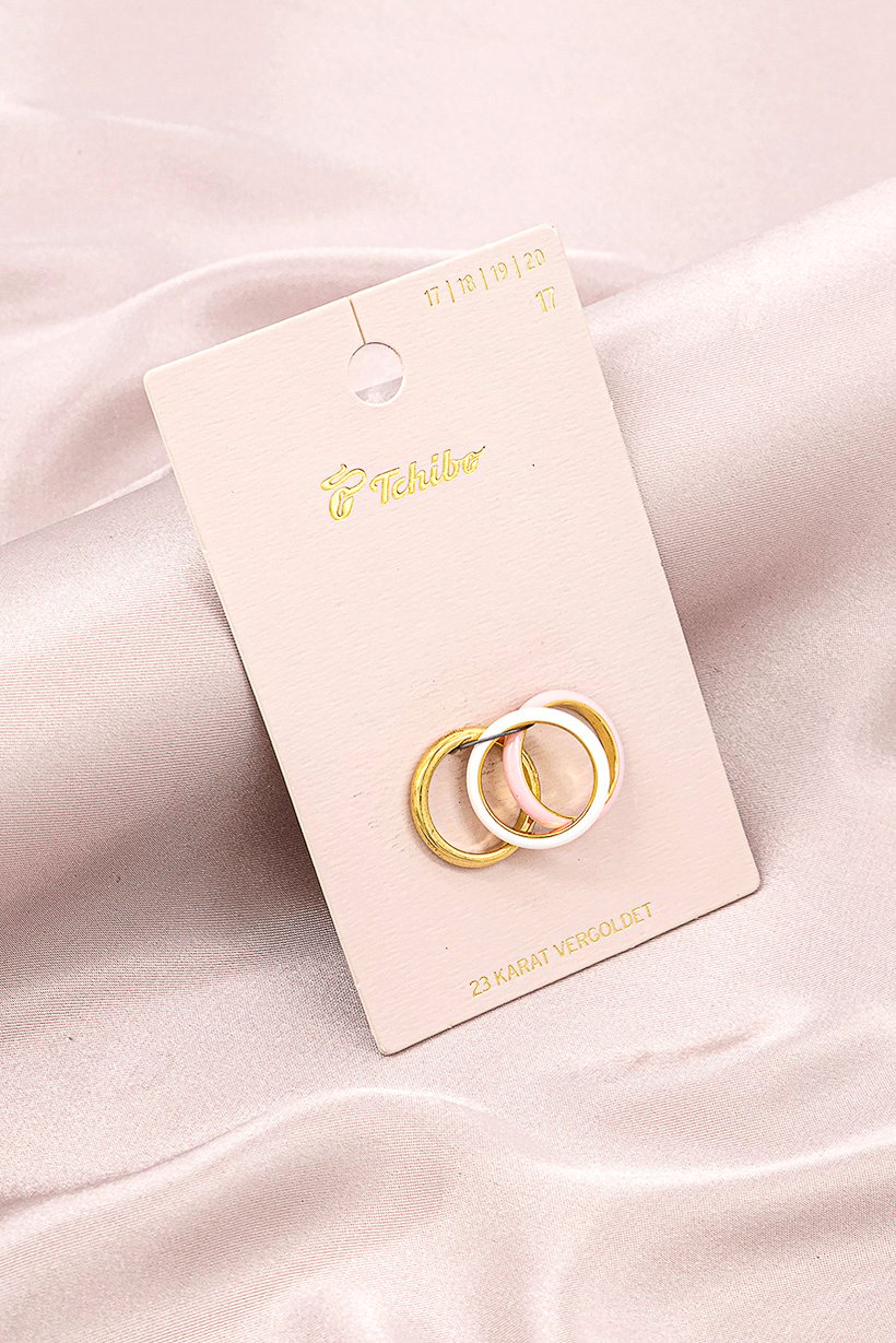 Women 3 Pack Fashion Rings, Gold