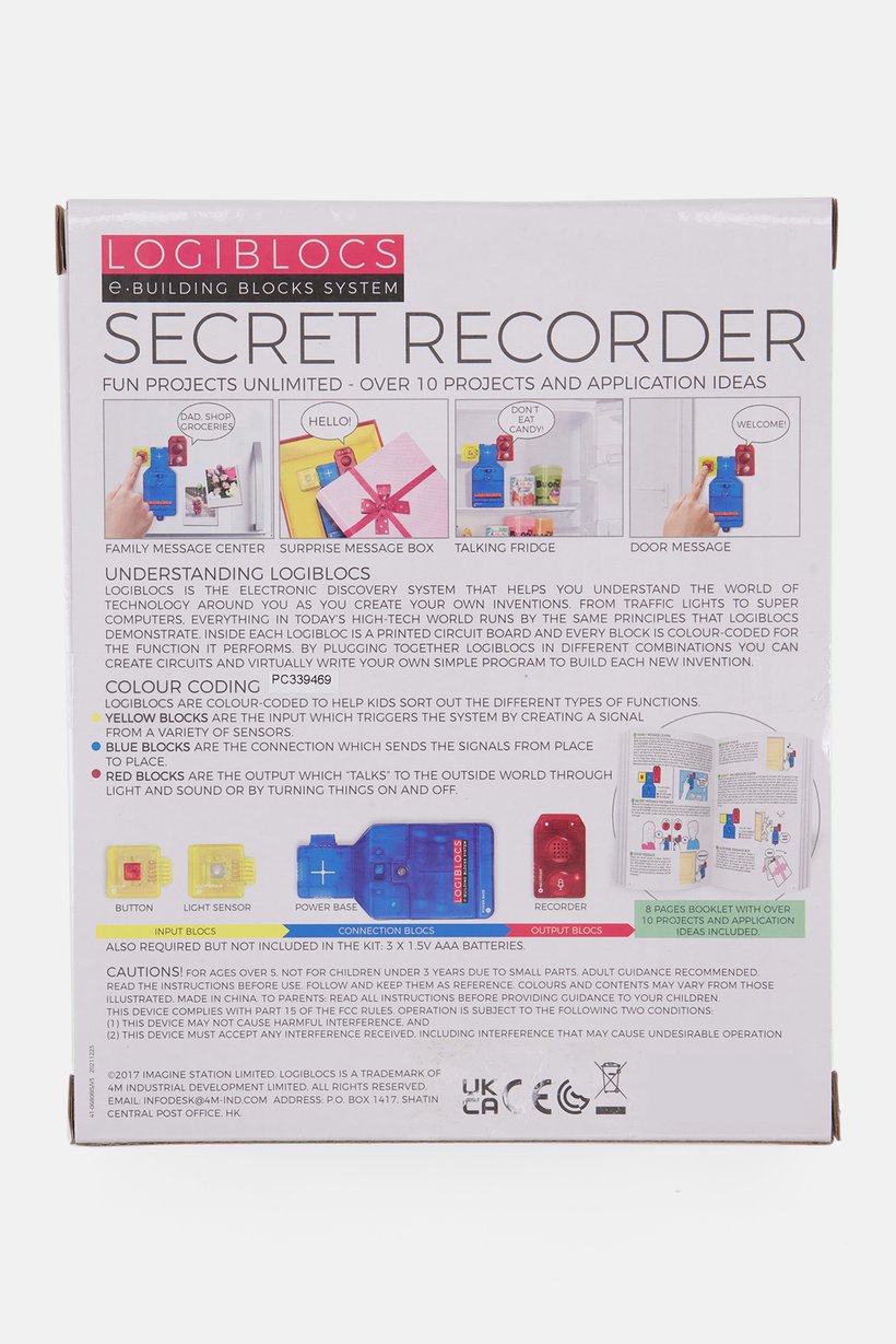 Buy Logiblocs Secret Recorder 17 L x 21 H x 5 W cm, White Online ...