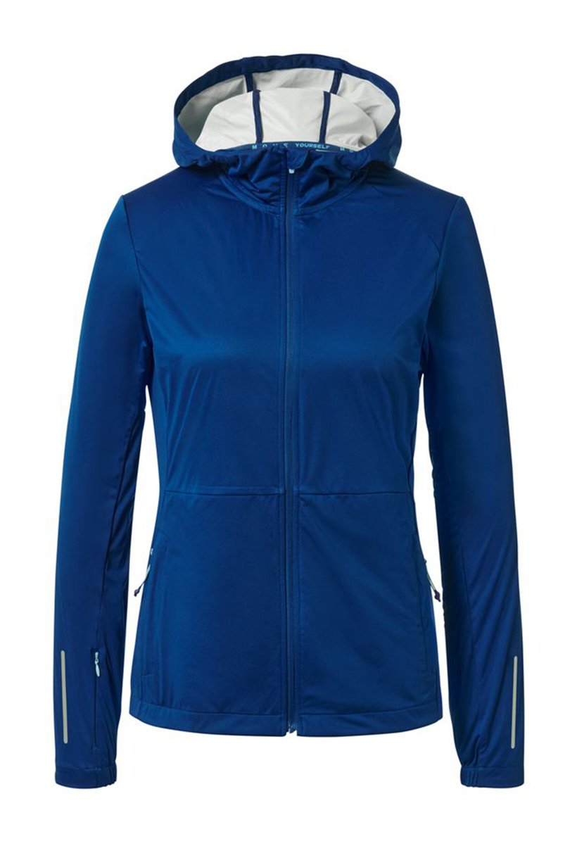 Women Sportswear Fit  Plain Running Jacket, Blue