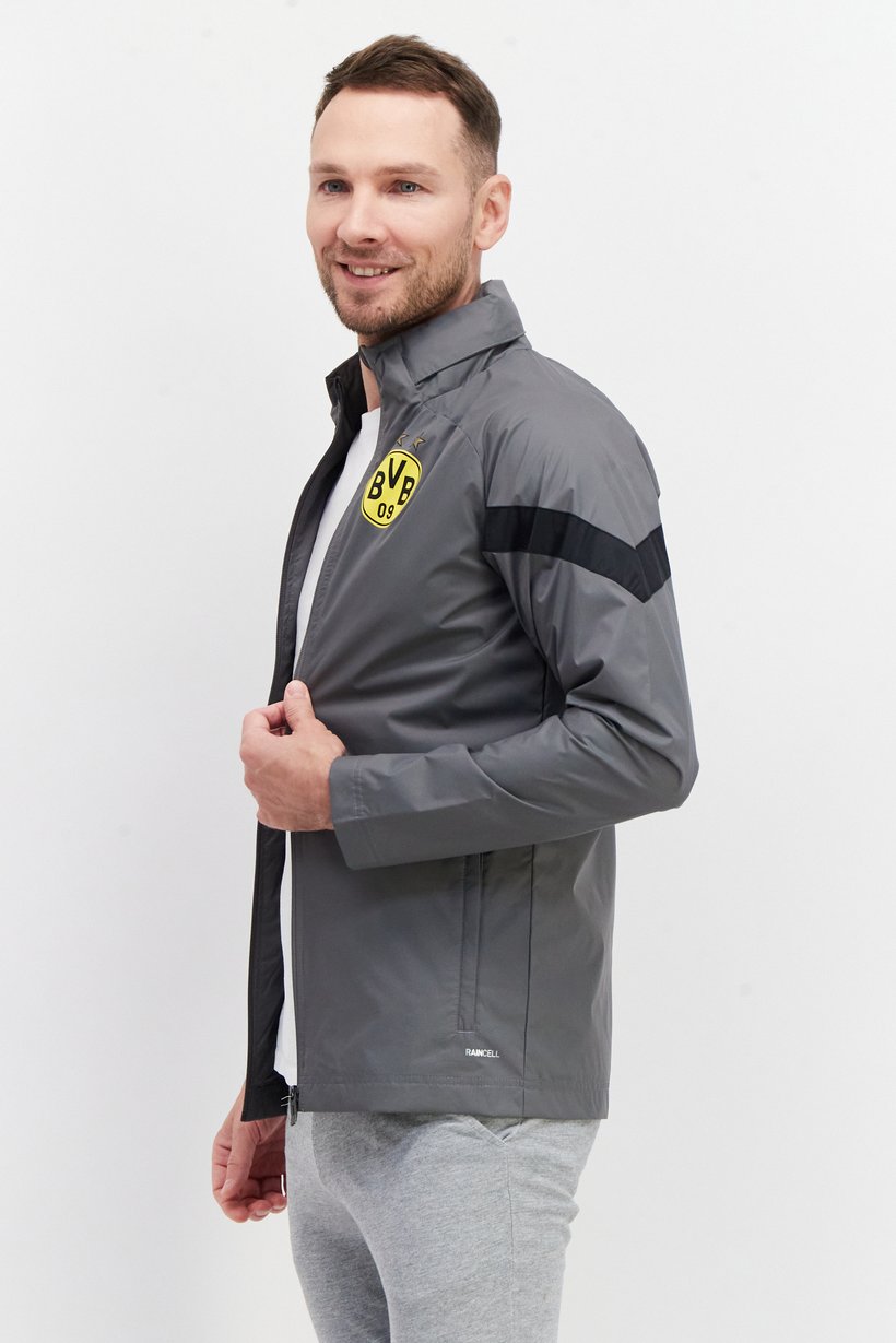 Men Sportswear Fit Long Sleeve Outdoor Jacket, Grey
