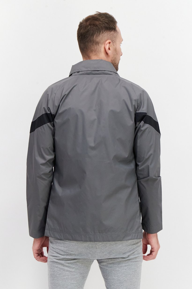Men Sportswear Fit Long Sleeve Outdoor Jacket, Grey