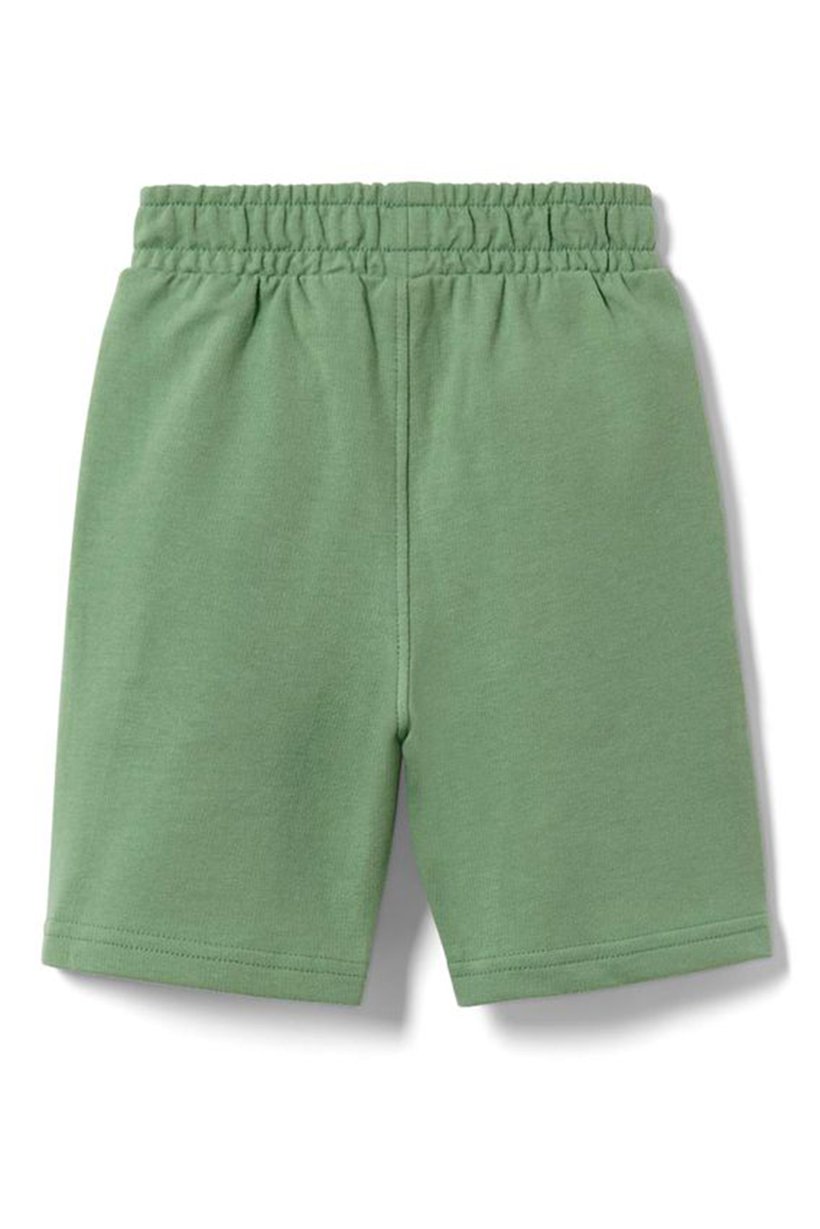 Kids Boy Graphic Print Basic Shorts, Grass Green