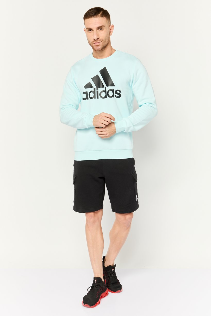Men Sportswear Fit Long Sleeves Outdoor Sweatshirt, Light Blue
