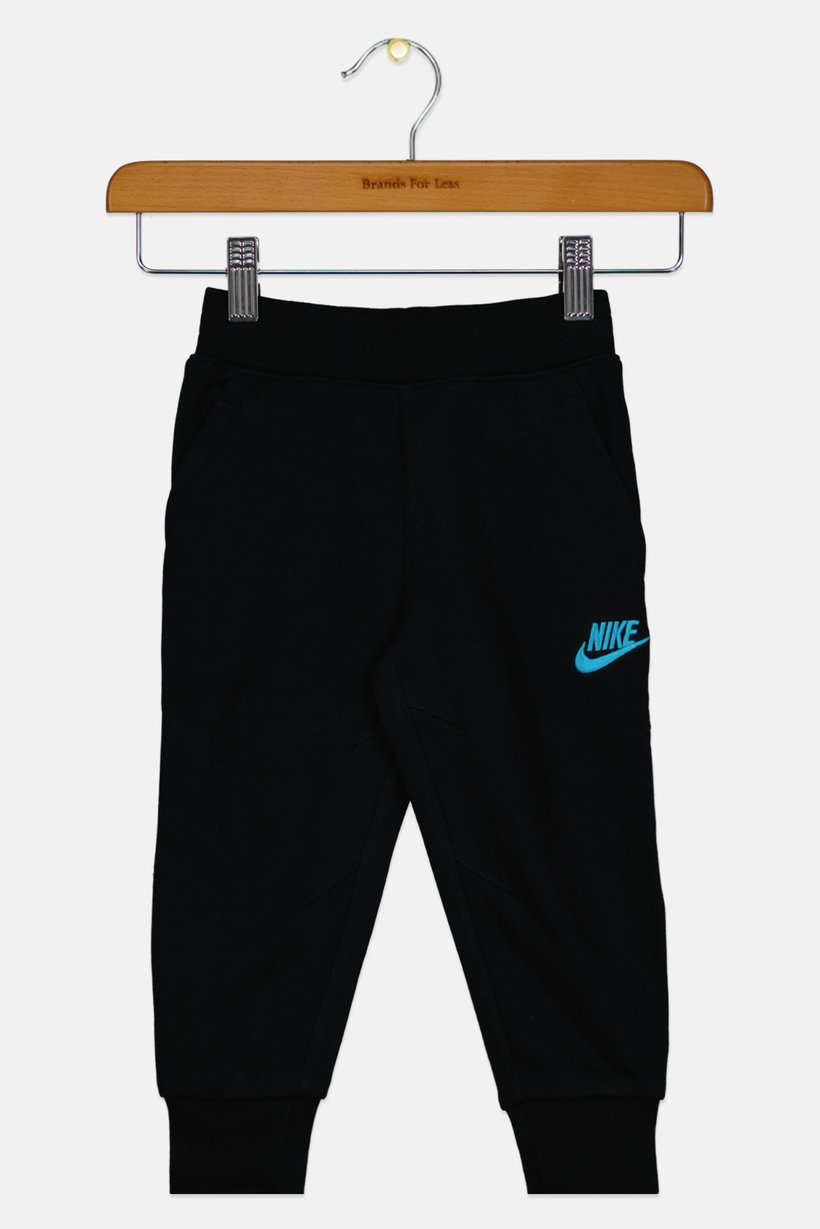 Toddlers Boy Pull On Brand Logo Outdoor Pants, Black
