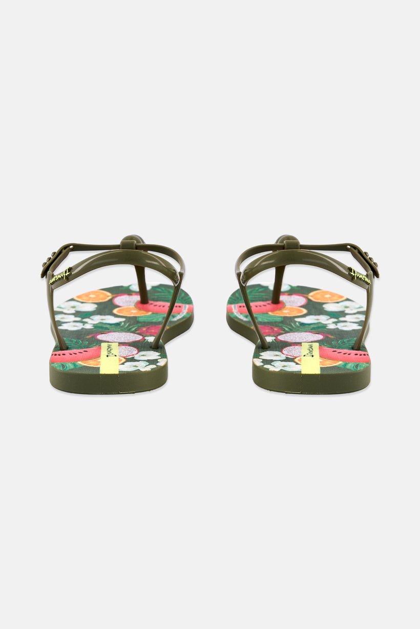 Women Class Frida Kahlo Snap Closure Sandal, olive Combo