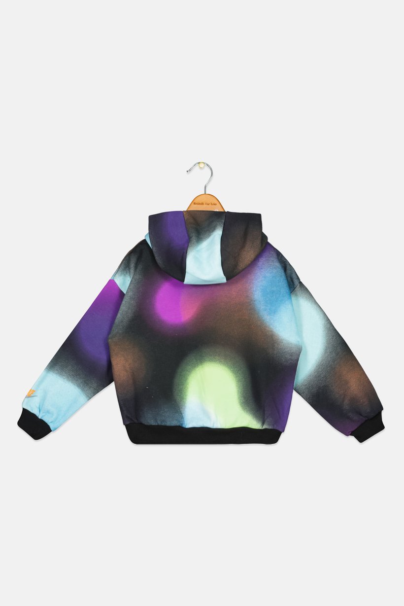 Kids Boy Brand Logo Outdoor Sweatshirts, Black Combo