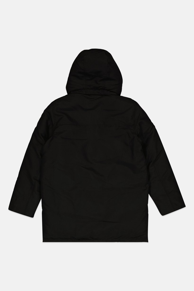 Kids Boy Brand Logo Parka Jacket, Black