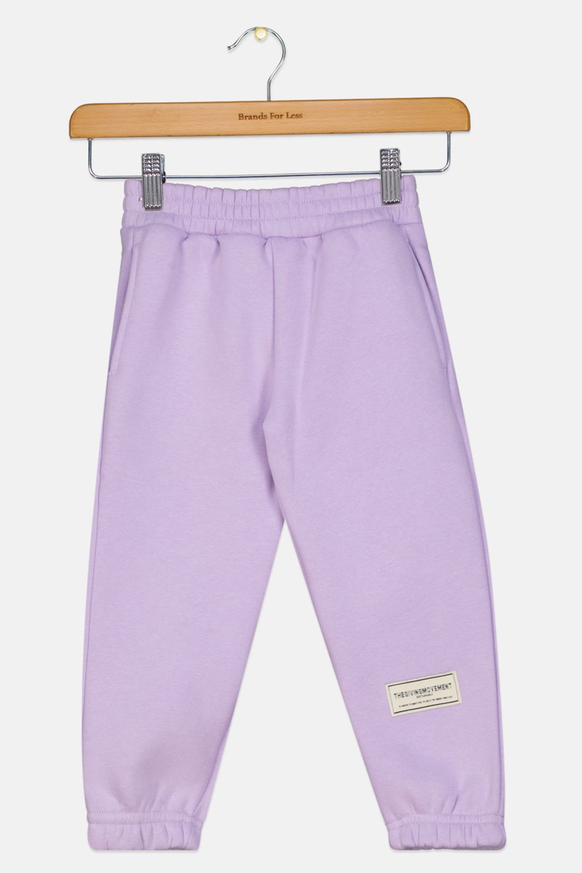 Toddlers Boy Plain Pull On Jogger Pants, Purple
