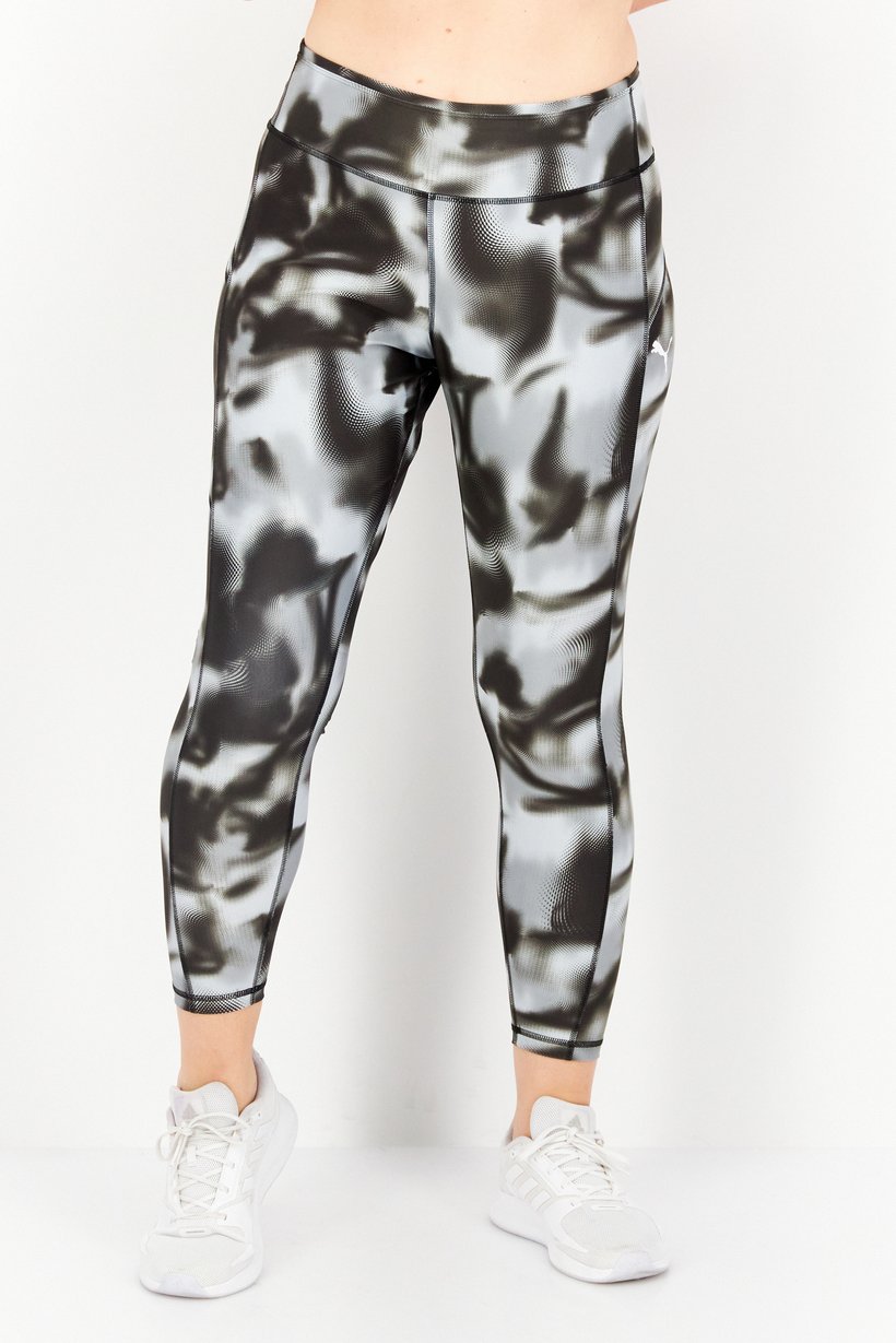 Women Sportswear Fit Pull On Training Tights, Multicolor