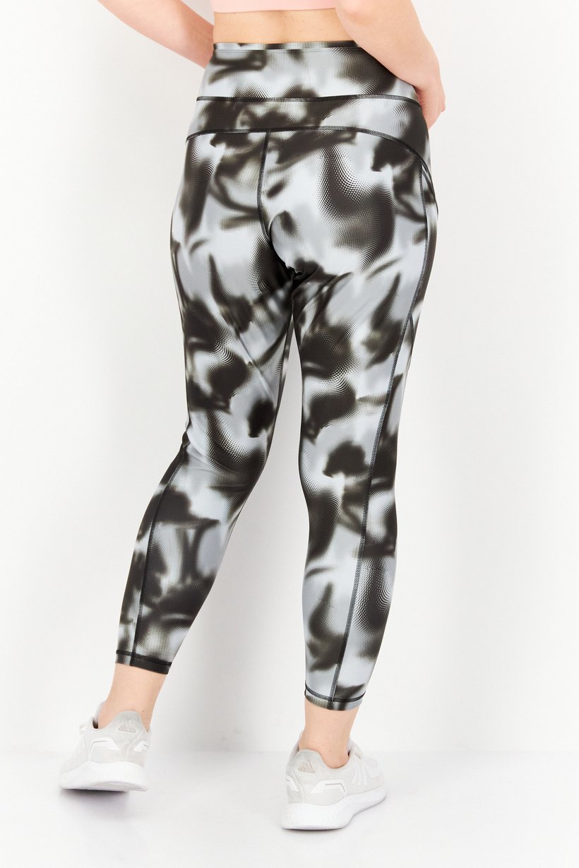 Women Sportswear Fit Pull On Training Tights, Multicolor